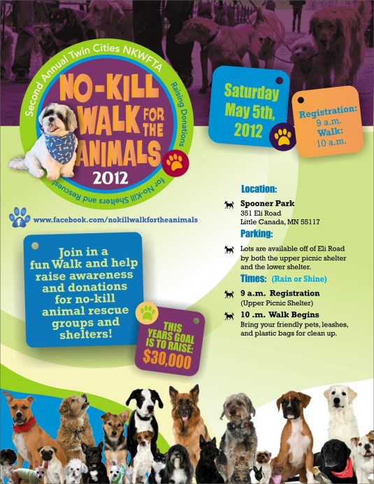 Join GTAS at the 2nd Annual No Kill Walk for the Animals